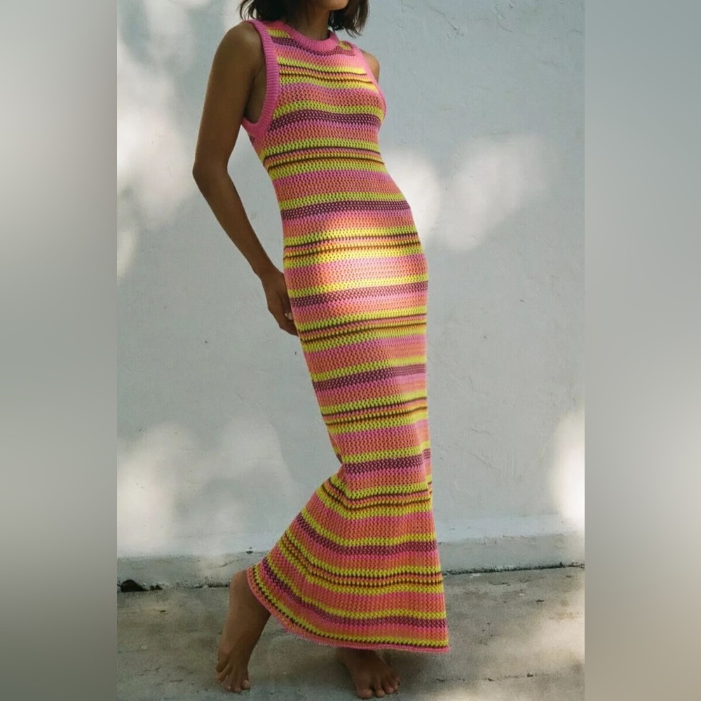 Zara striped knit dress
